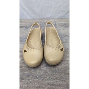 Crocs Size 9 Women's Olivia Slingback Cutout Embellished Casual Flats